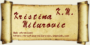Kristina Milurović vizit kartica